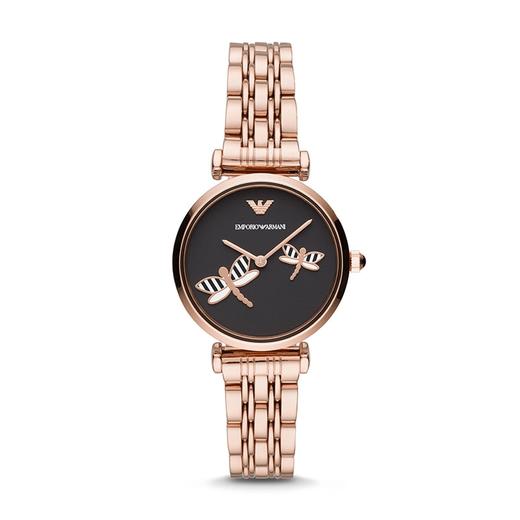 【香港直邮】意大利 阿玛尼 EMPORIO ARMANI 时尚蜻蜓元素钢带石英女表 AR11206 商品图0