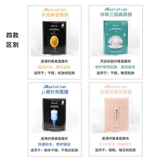 JM面膜肌司研水光急救补水保湿面膜 蜂蜜珍珠水润舒缓秋冬面膜贴 商品图4