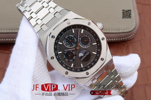 JF爱彼皇家橡树26574。功能：日期显示、星期显示、月份显示、年历显示、万年历、月相进口机克隆原装5134自动机械机芯, 商品图1