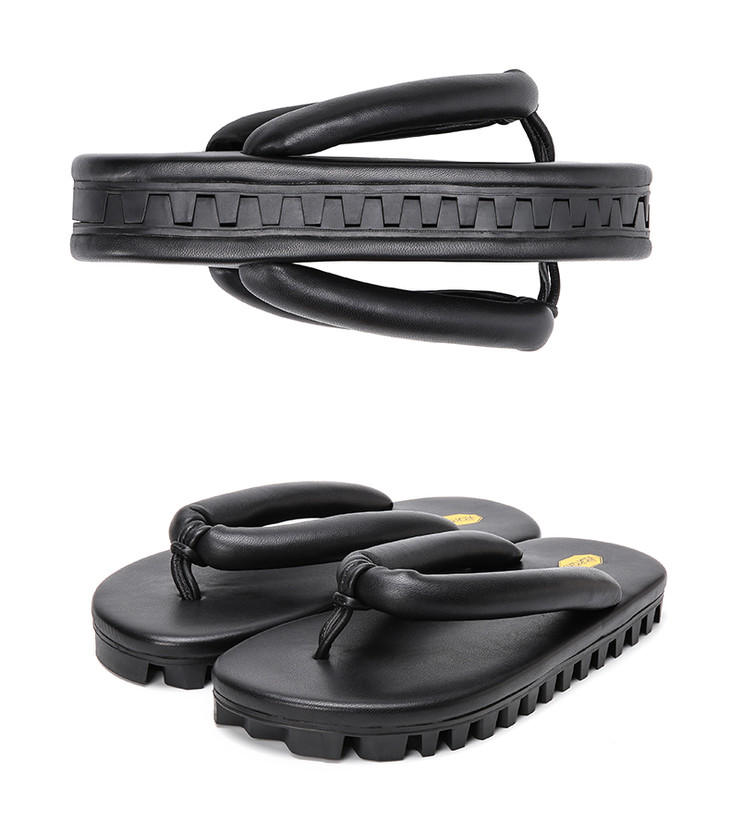 vibram19年新款运动拖鞋男女情侣时尚外穿厚平底防滑耐磨人字拖