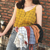 港味复古chic格子小吊带女心机内搭雪纺背心宽松外穿打底衫上衣夏七夕情人节 商品缩略图0