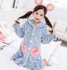 【童装】女童睡袍睡衣冬季童装女童双面加厚长毛绒家居服中大童浴袍冬 商品缩略图2
