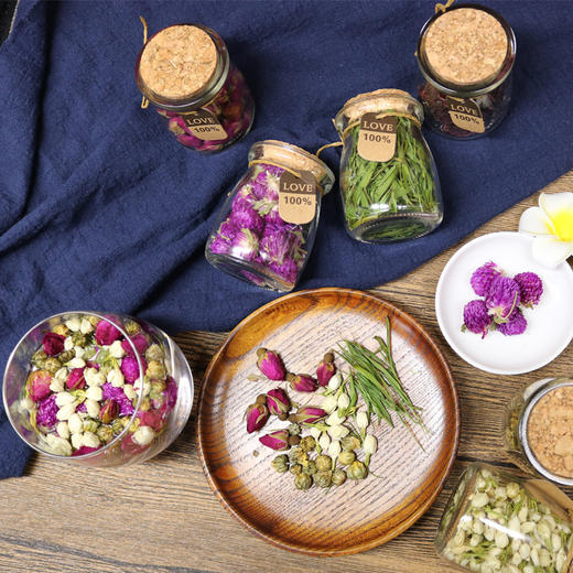 礼品玫瑰花茶菊花茶饮组合茶6瓶礼盒装伴手礼 商品图3