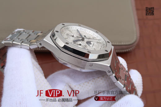 JF爱彼皇家橡树26574。功能：日期显示、星期显示、月份显示、年历显示、万年历、月相进口机克隆原装5134自动机械机芯, 商品图9