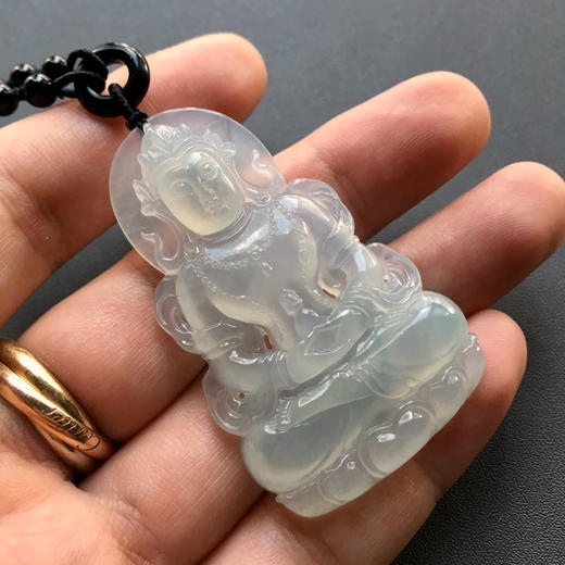 冰种手工精雕翡翠度母 商品图5