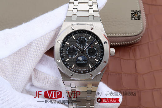 JF爱彼皇家橡树26574。功能：日期显示、星期显示、月份显示、年历显示、万年历、月相进口机克隆原装5134自动机械机芯, 商品图0