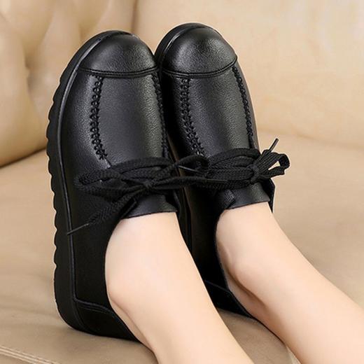 LN-6018秋季平底休中老年圆头防滑软底妈妈单鞋  XCX 商品图0