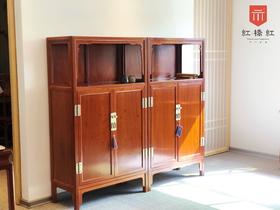 红桥红 家具严选  缅甸花梨(大果紫檀）  【亮格柜】