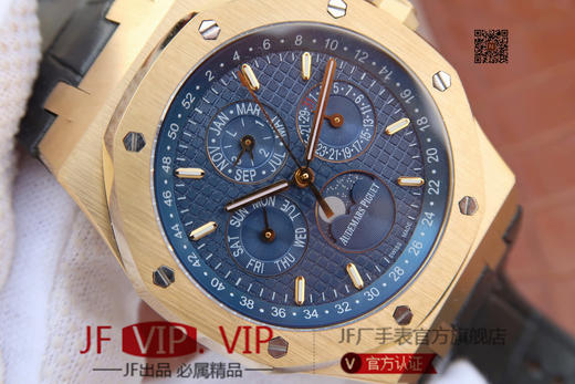 JF爱彼皇家橡树26574。功能：日期显示、星期显示、月份显示、年历显示、万年历、月相进口机克隆原装5134自动机械机芯, 商品图3