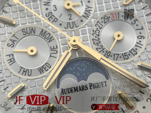 JF爱彼皇家橡树26574。功能：日期显示、星期显示、月份显示、年历显示、万年历、月相进口机克隆原装5134自动机械机芯, 商品图7