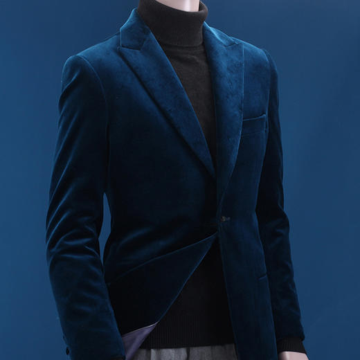 现代彩色塔士多-吸烟装\小礼服\丝绒夹克\秋冬休闲外套 商品图1