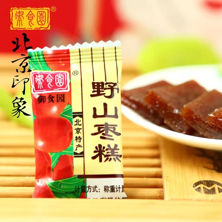 果脯铺子 御食园 野山枣糕500g 老北京小吃 酸甜可口