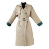 NYT-F818秋季新款时尚双排扣欧美长款风衣简约大气外套 商品缩略图4