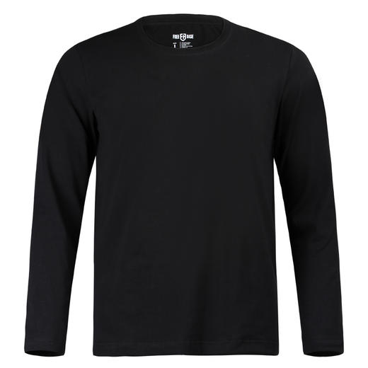 自由基地全棉光板长袖T恤秋冬打底体恤 商品图1