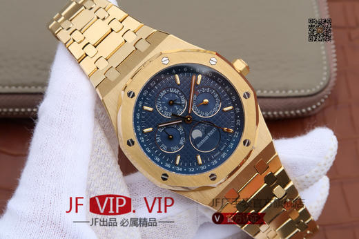 JF爱彼皇家橡树26579。功能：日期显示、星期显示、月份显示、年历显示、万年历、月相进口机克隆原装5134自动机械机芯,41毫米,男士手表腕表 商品图1