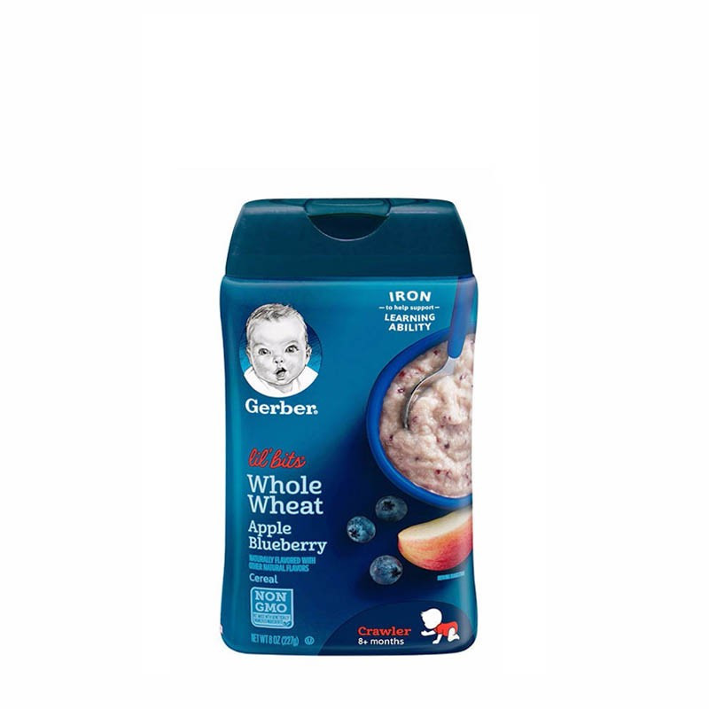 GERBER/嘉宝 苹果蓝莓全麦米粉 3段 227G保税JPY带授权招加盟代理