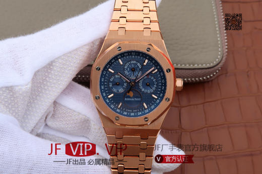 JF爱彼皇家橡树26574。功能：日期显示、星期显示、月份显示、年历显示、万年历、月相进口机克隆原装5134自动机械机芯, 商品图0