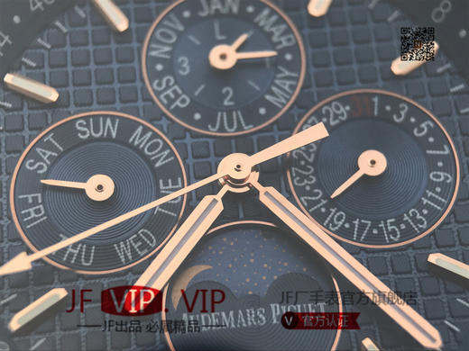 JF爱彼皇家橡树26574。功能：日期显示、星期显示、月份显示、年历显示、万年历、月相进口机克隆原装5134自动机械机芯, 商品图7