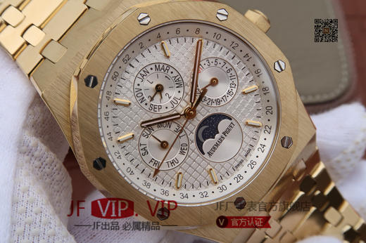 JF爱彼皇家橡树26579。功能：日期显示、星期显示、月份显示、年历显示、万年历、月相进口机克隆原装5134自动机械机芯,41毫米,男士手表腕表 商品图3