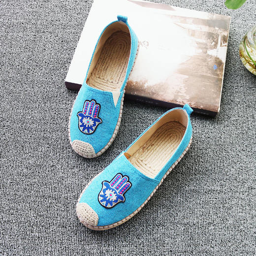 【买麻鞋，雅路人】防脚臭，春夏款手工千层底布鞋亚麻底女鞋千层底布鞋女1904-03W 商品图3