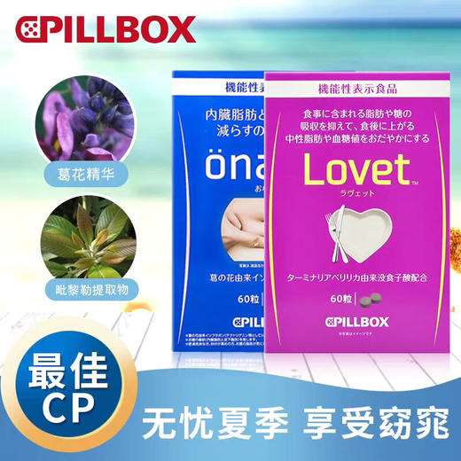 日本pillbox Onaka Lovet膳食纤维葛花酵素 控糖分解溶脂减肥丸 Hello毛小咪
