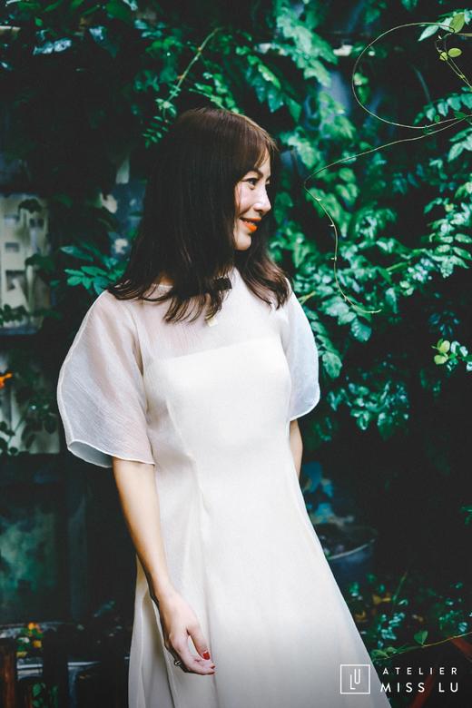 AtelierMissLu / Shirley-奶绵白薄纱吊带两件式连身裙 商品图1