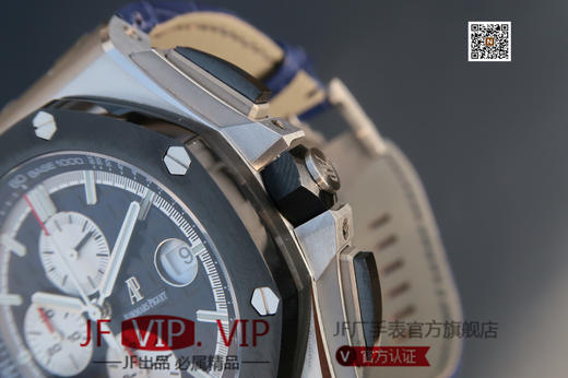 JF爱彼26400。克隆原装3126机械计时机芯！原装正品1:1开模，尺寸重量无差距！全功能计时！硅胶表带，男士手表，透底 商品图5