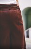 AtelierMissLu / Liah-酒红仿皮阔腿裤 商品缩略图4