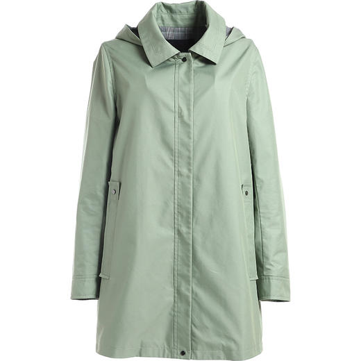 乔万尼秋装女宽松直筒气质简约连帽风衣外套女短款EN3B356 商品图4