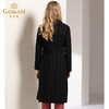 乔万尼风衣女中长款秋装通勤显瘦收腰气质条纹西装领外套EN3A306 商品缩略图3