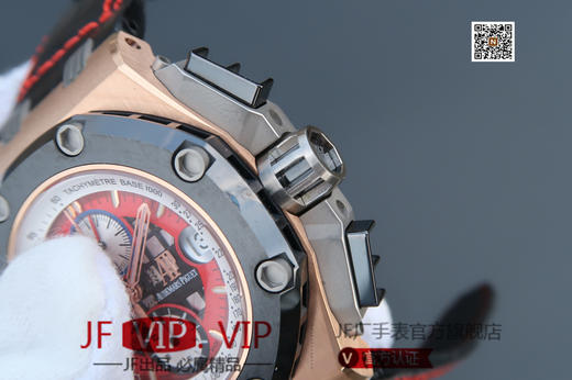 JF爱彼26400。克隆原装3126机械计时机芯！原装正品1:1开模，尺寸重量无差距！全功能计时！硅胶表带，男士手表，透底 商品图5