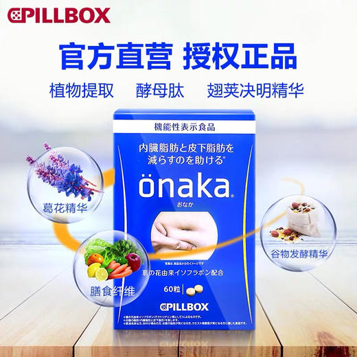 日本pillbox Onaka Lovet膳食纤维葛花酵素 控糖分解溶脂减肥丸 Hello毛小咪