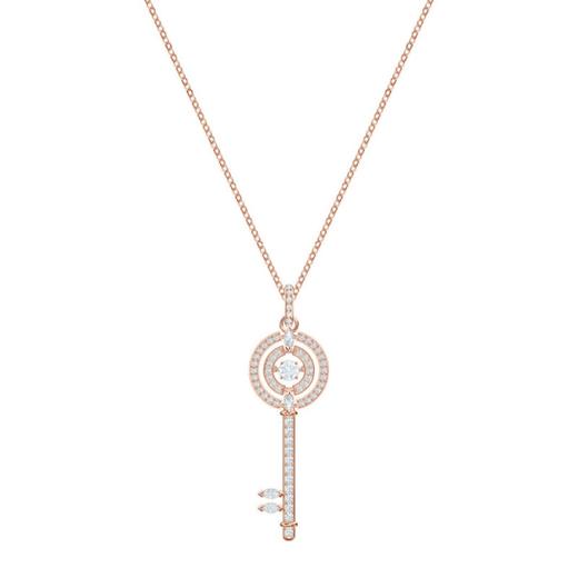 【品牌授权】Swarovski 施华洛世奇 女士密镶钻钥匙吊坠玫瑰金项链 5469120 商品图0