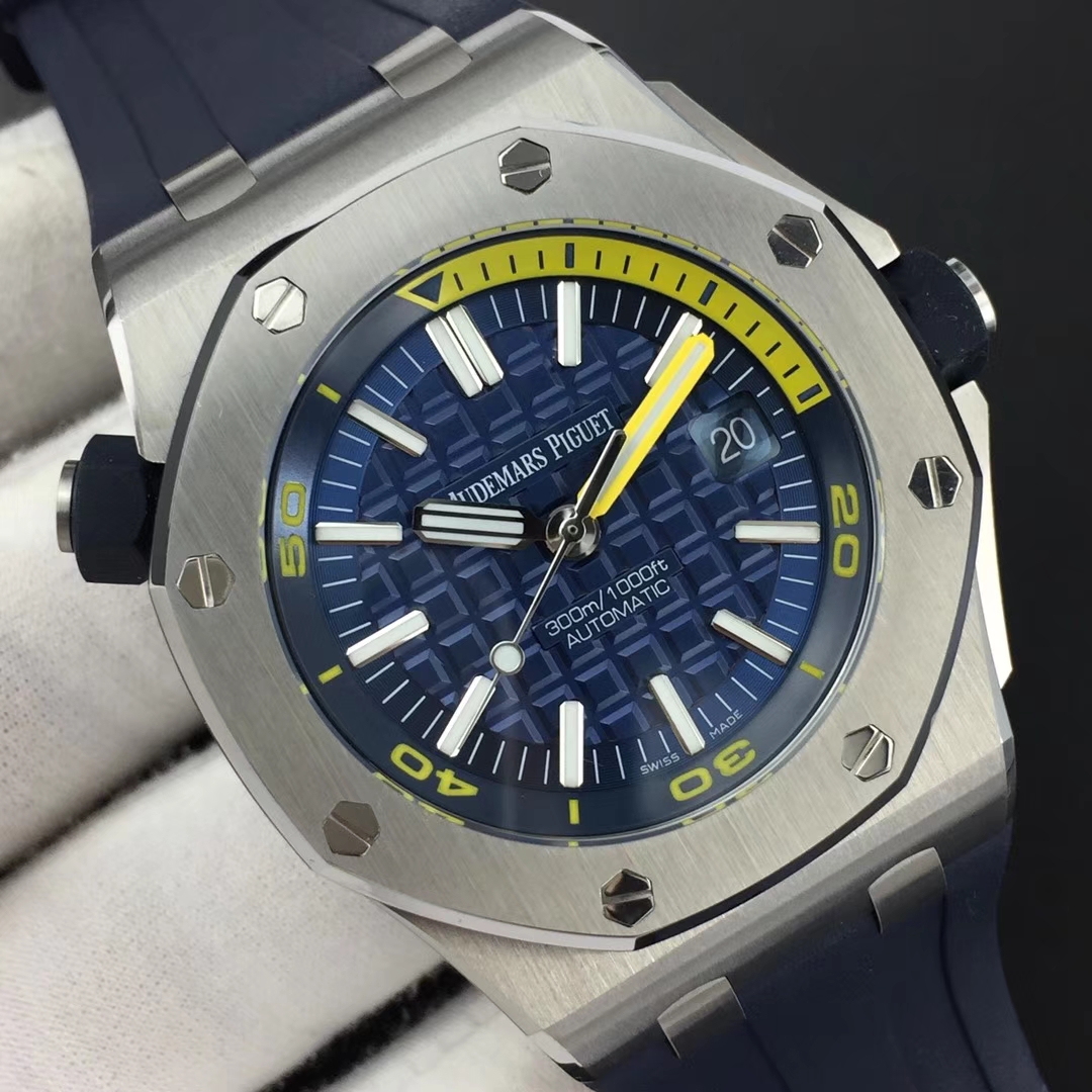 爱彼v9s皇家橡树15710st2017年新款夏季彩色系列克隆正品3120全自动