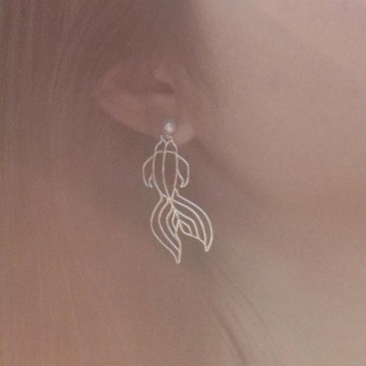 北京仓｜Polar Jewelry-Koi-锦鲤 珍珠 耳环（银色）［丹麦设计师］ 商品图2