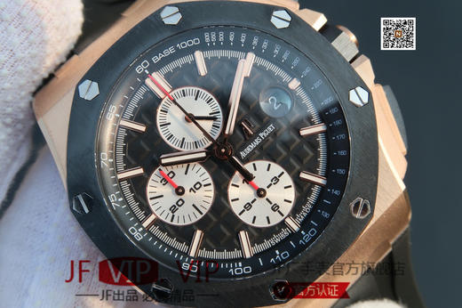 JF爱彼26400。克隆原装3126机械计时机芯！原装正品1:1开模，尺寸重量无差距！全功能计时！硅胶表带，男士手表，透底 商品图3