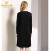 乔万尼秋装女长袖打底衫V领直筒显瘦羊毛针织连衣裙中长EN3M410 商品缩略图4