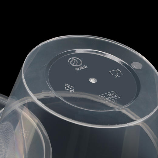 喇叭花圆形一次性餐盒塑料透明方盒外卖打包盒快餐盒饭盒带盖便当 商品图3