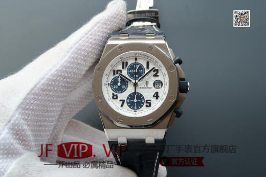 JF爱彼皇家橡树离岸型26470st。克隆原装3126多功能计时机械机芯！原装正品1:1开模，42mm直径，尺寸重量做工无差距！全功能计时！皮表带，男士手表，自动机械机芯，密底 商品图0