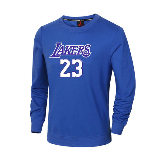 篮球长袖 男士T恤外套圆领套头潮运动服饰打底衫 商品图2