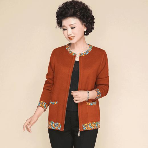 QY-66554夏季新款中老年时尚针织开衫外套 商品图1