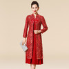 MLY-60282新款绣花民族风复古百褶长袖立领两件套连衣裙TZW 商品缩略图1