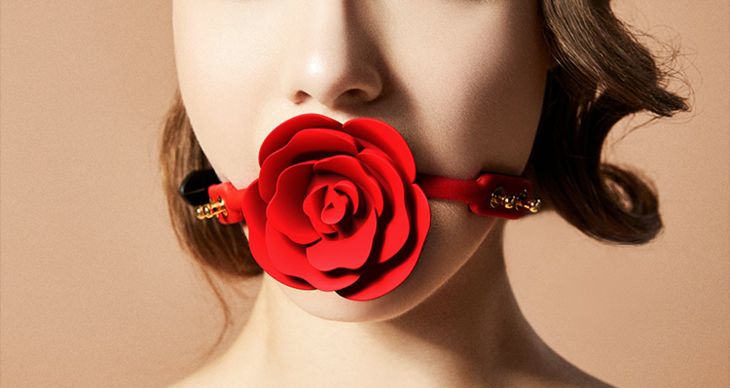 upko娃娃系列玫瑰口球口含玫瑰微吐魅惑