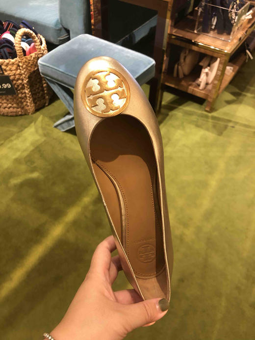 经典款5折！Tory burch TB圆扣平底鞋 商品图4