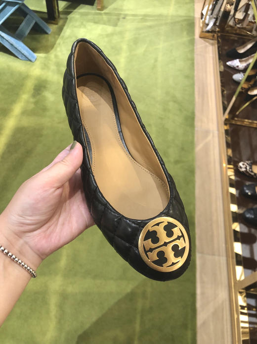 新款！Tory burch TB小香风金扣平底鞋 商品图4