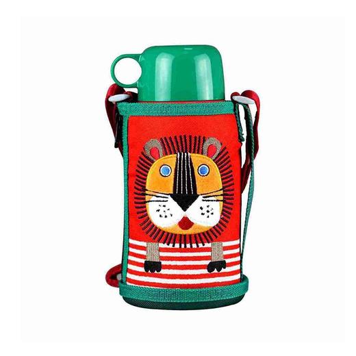 【一般贸易】日本虎牌TIGER儿童两用不锈钢水壶 MBR-B06C AR狮子 （吸管/直饮款随机发） 商品图0