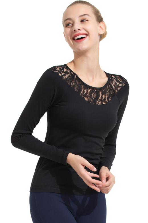 FS258梵美人瑜伽服长袖(锦纶+莱卡)黑色白色 断码清仓 商品图1