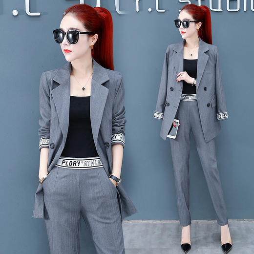 DF-8153秋季新款韩版时尚休闲西装套装 商品图0