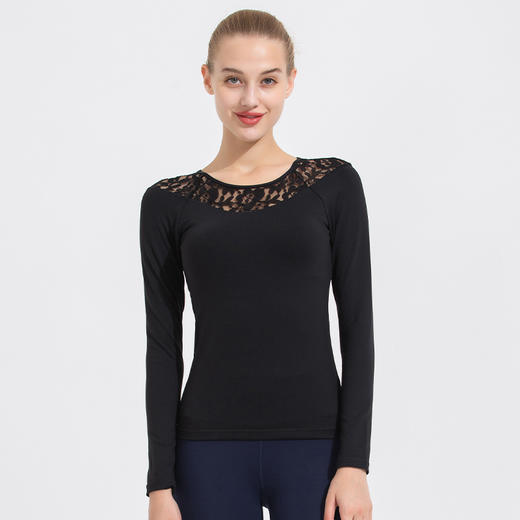 FS258梵美人瑜伽服长袖(锦纶+莱卡)黑色白色 断码清仓 商品图3