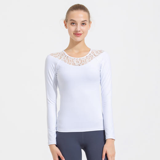 FS258梵美人瑜伽服长袖(锦纶+莱卡)黑色白色 断码清仓 商品图4